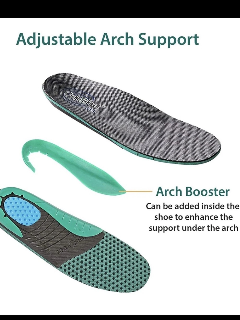 OrthoFeet Quincy Strech Flat Feet Slip-On Breathable with Adjustable Strap 7XW - Picture 13 of 16